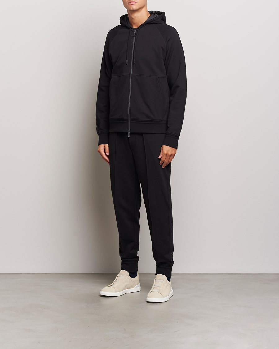 Herren | Hosen | Zegna | Cotton Stretch Drawstring Pants Black