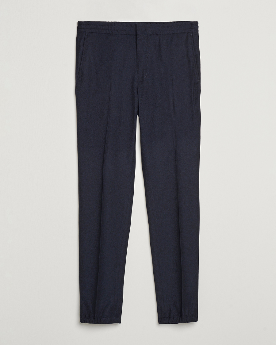 Herren | Hosen | Zegna | Techmerino Flannel Drawstring Pants Navy