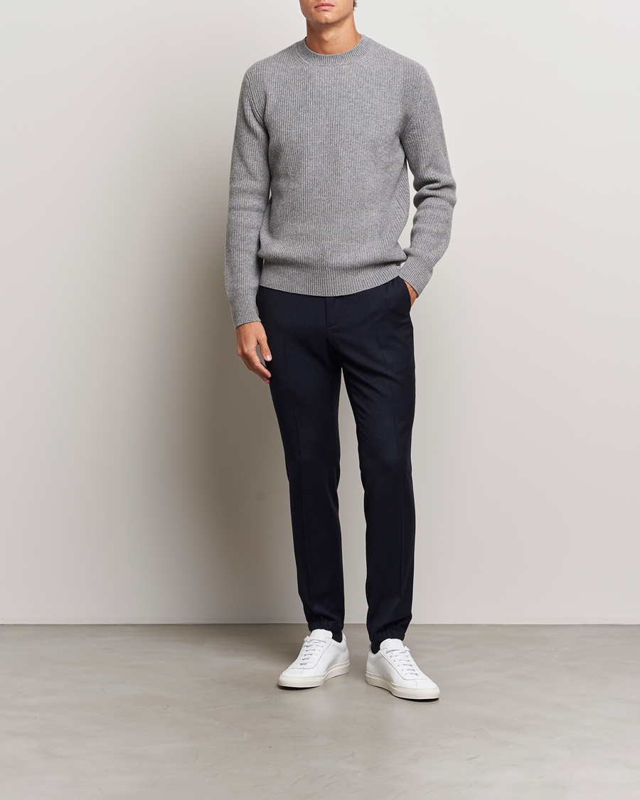 Herren | Hosen | Zegna | Techmerino Flannel Drawstring Pants Navy