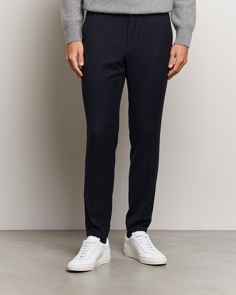 Herren | Hosen | Zegna | Techmerino Flannel Drawstring Pants Navy