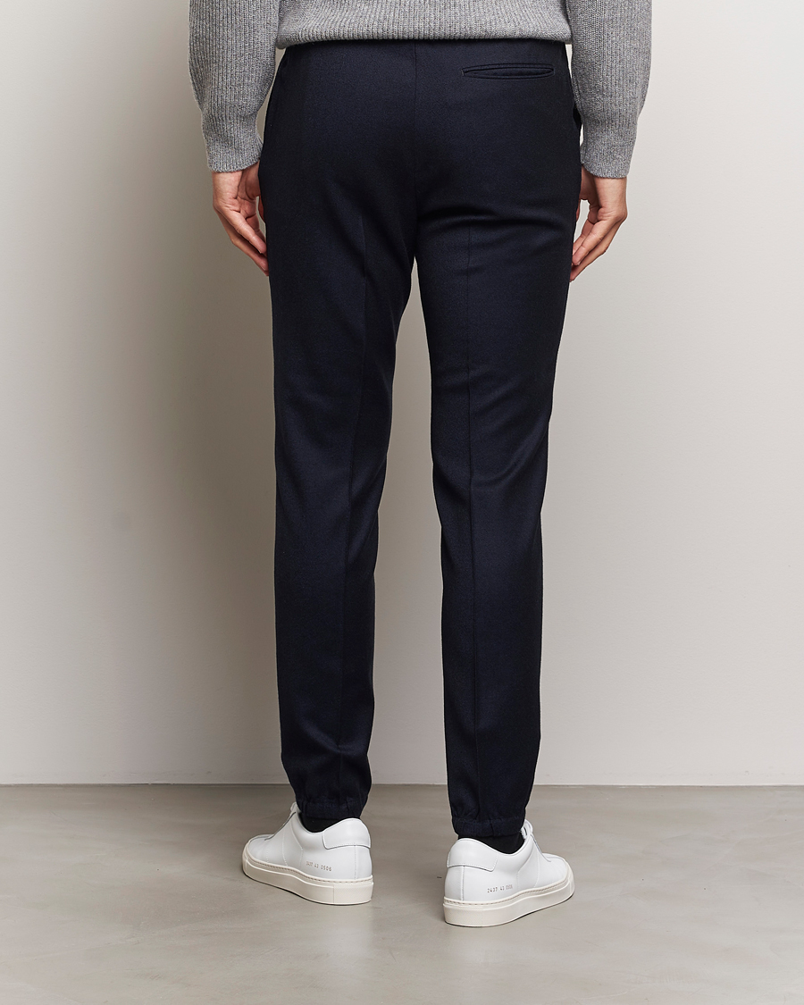 Herren | Hosen | Zegna | Techmerino Flannel Drawstring Pants Navy
