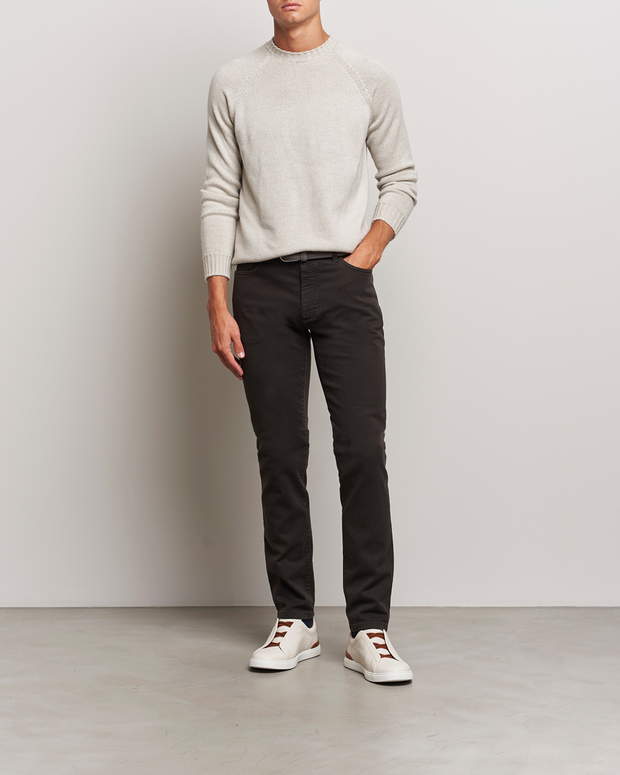 Herren | Hosen | Zegna | 5-Pocket Comfort Denim Pants Dark Brown