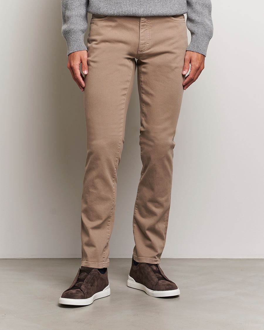 Herren | Hosen | Zegna | 5-Pocket Comfort Denim Pants Beige