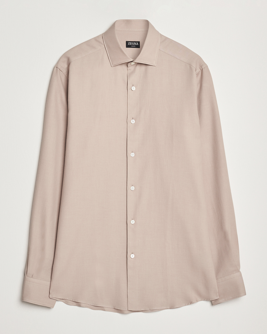 Herren | Hemden | Zegna | Cotton/Cashmere Shirt Beige