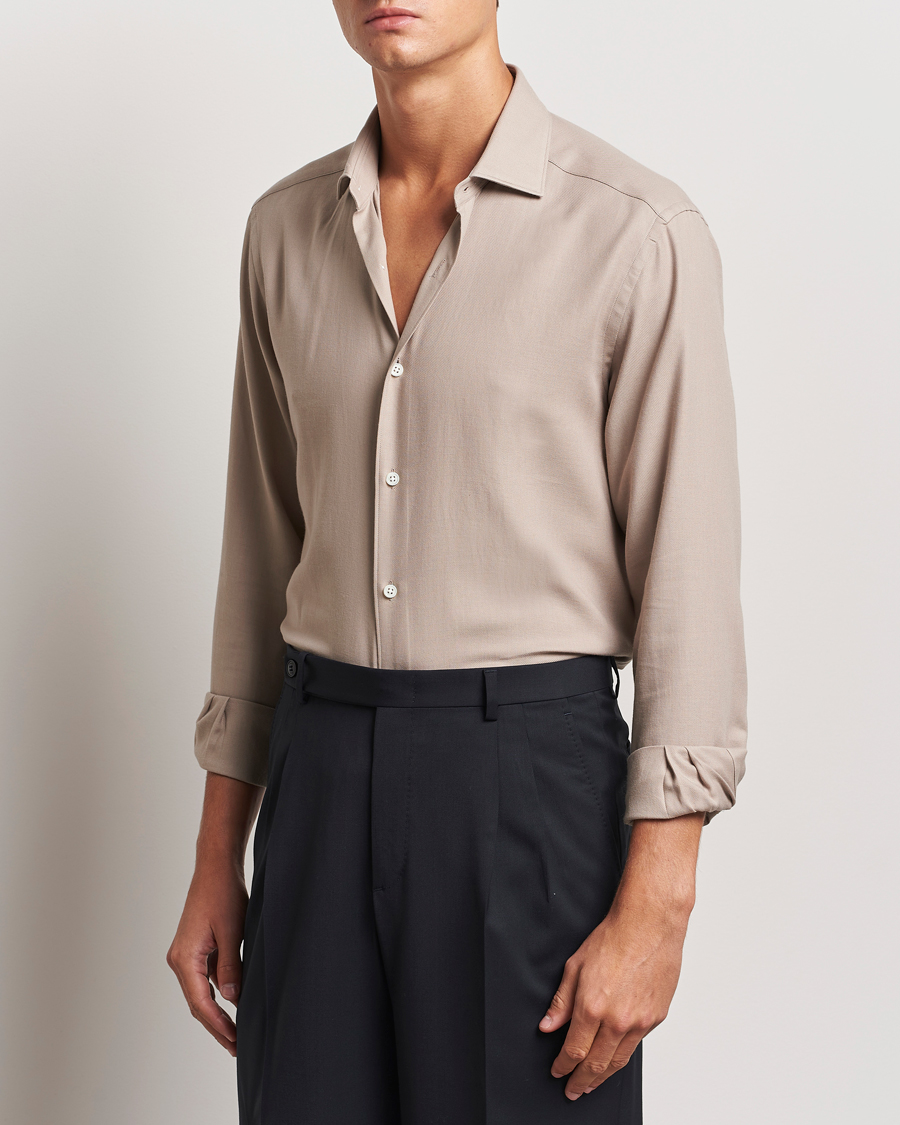 Herren | Hemden | Zegna | Cotton/Cashmere Shirt Beige