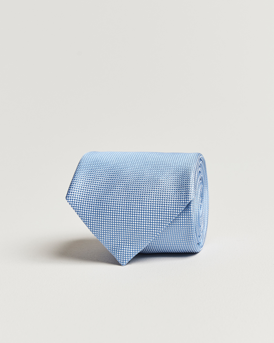 Herren | Zegna Micro Structure Silk Tie Light Blue | Zegna | Micro Structure Silk Tie Light Blue