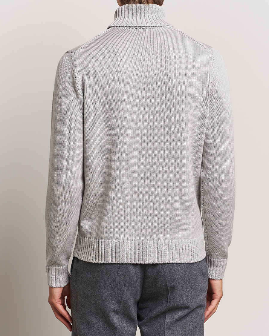 Herren | Pullover | Zanone | Virgin Merino Wool Rollneck Light Grey