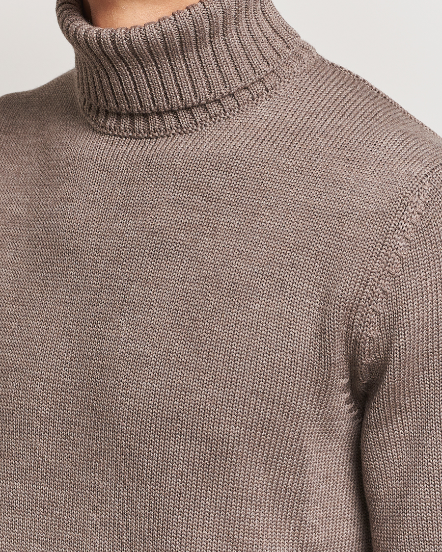 Herren | Pullover | Zanone | Virgin Merino Wool Rollneck Taupe