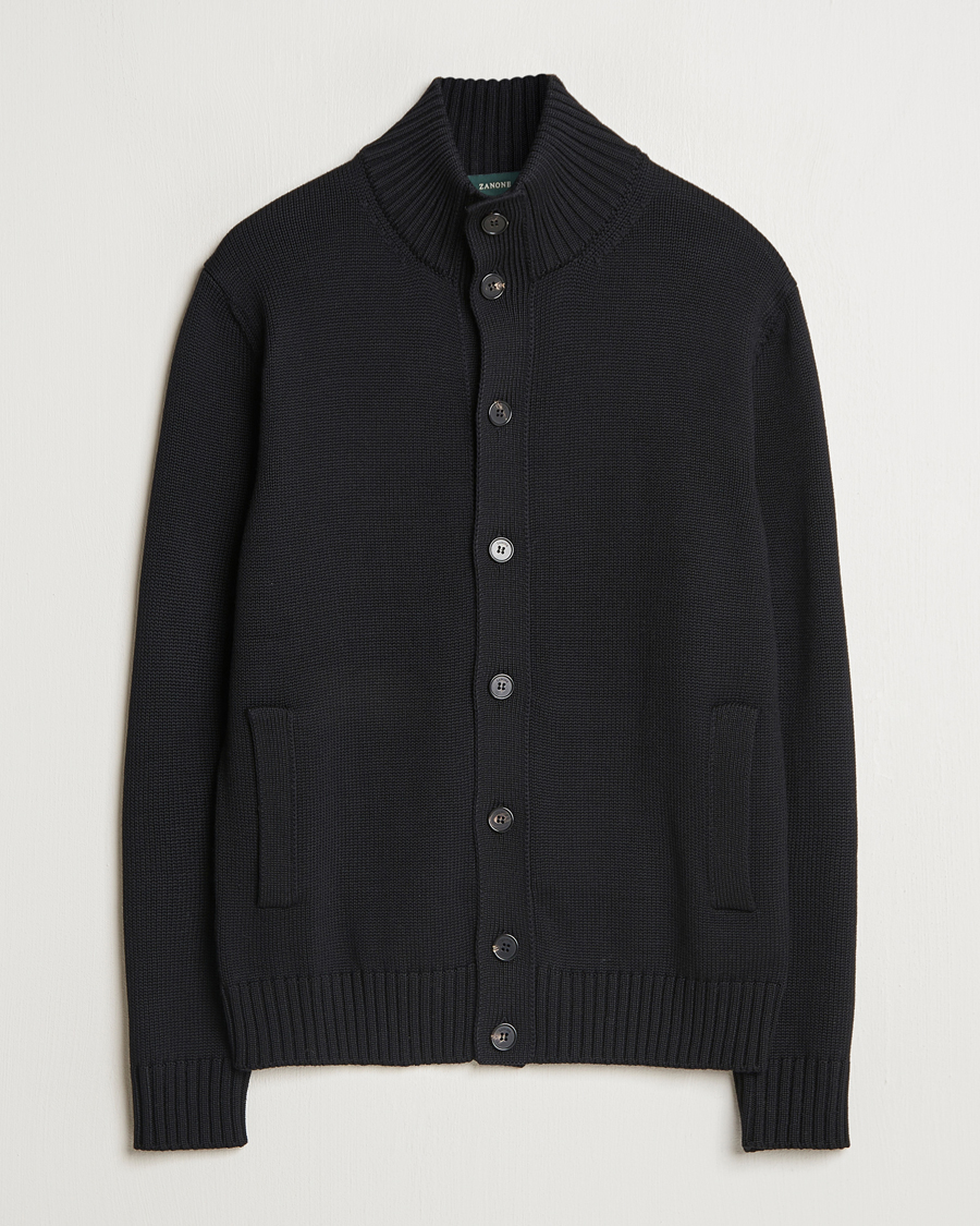 Herren | Pullover | Zanone | Virgin Merino Wool Chioto Cardigan Black