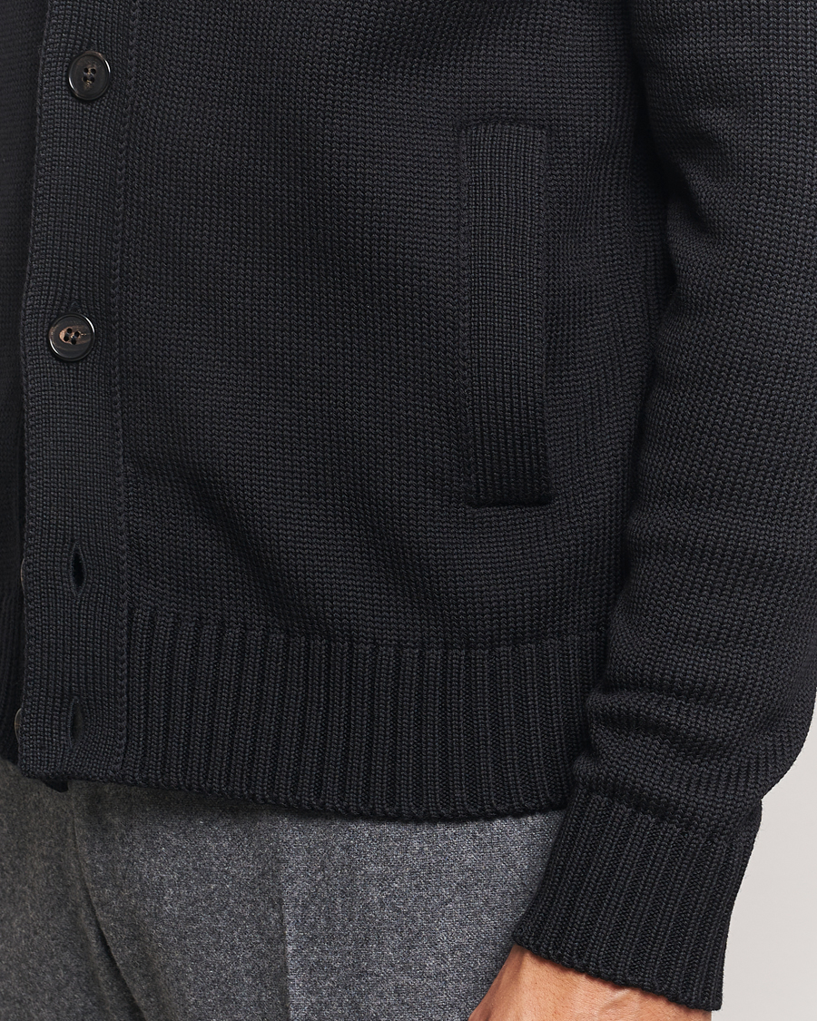 Herren | Pullover | Zanone | Virgin Merino Wool Chioto Cardigan Black