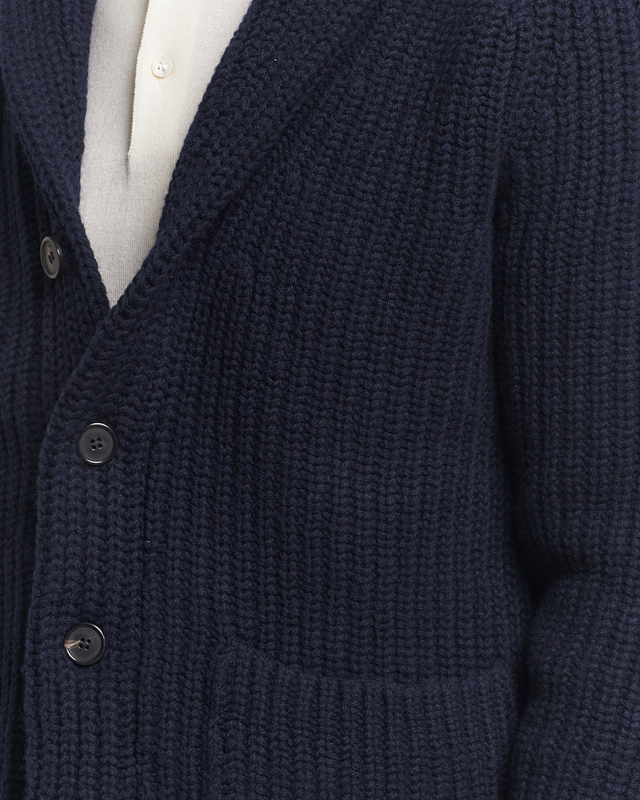 Herren | Pullover | Zanone | Shawl Collar Cardigan Navy