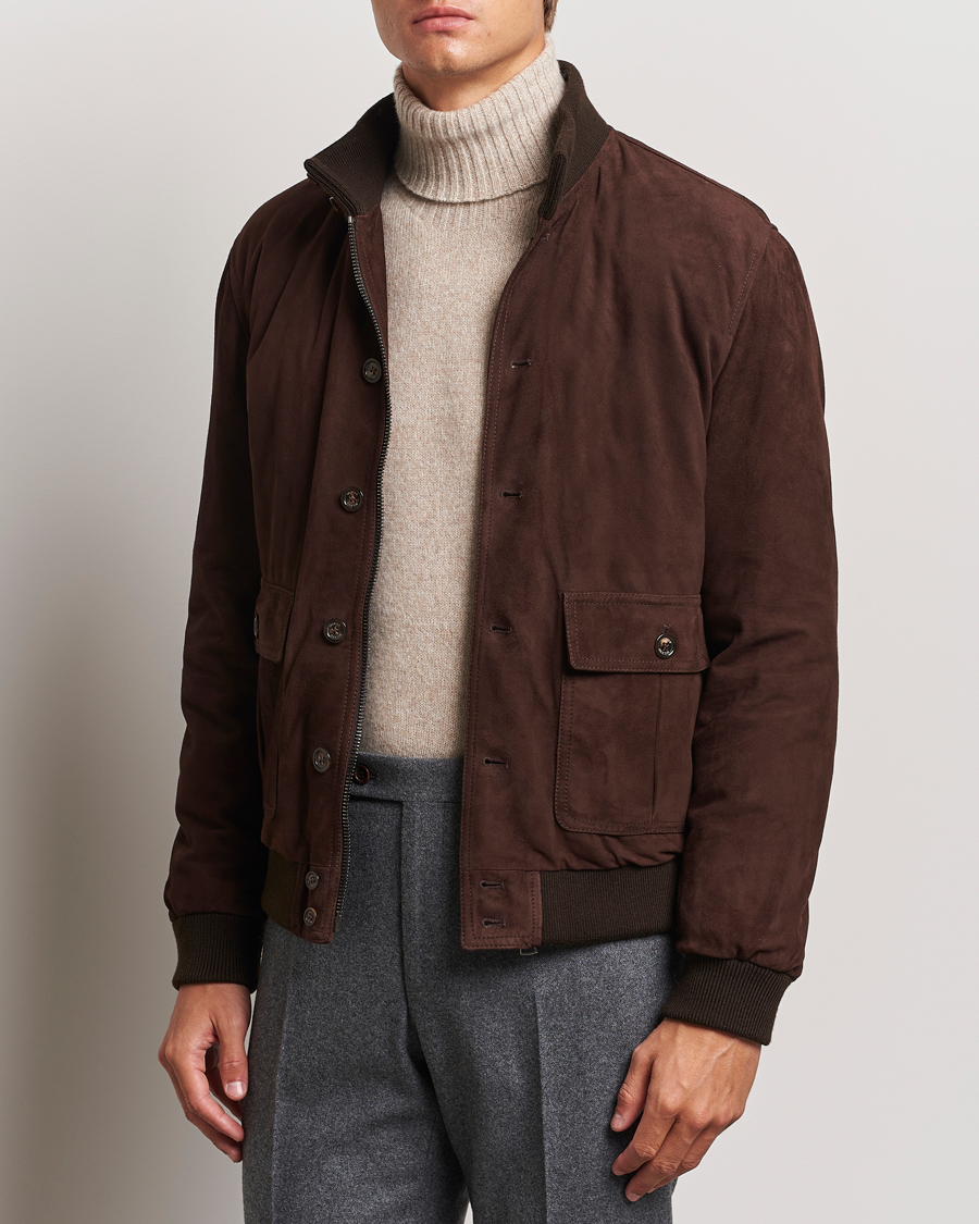 Herren | Jacken | Valstar | Goose Down Valstarino Dark Brown Suede