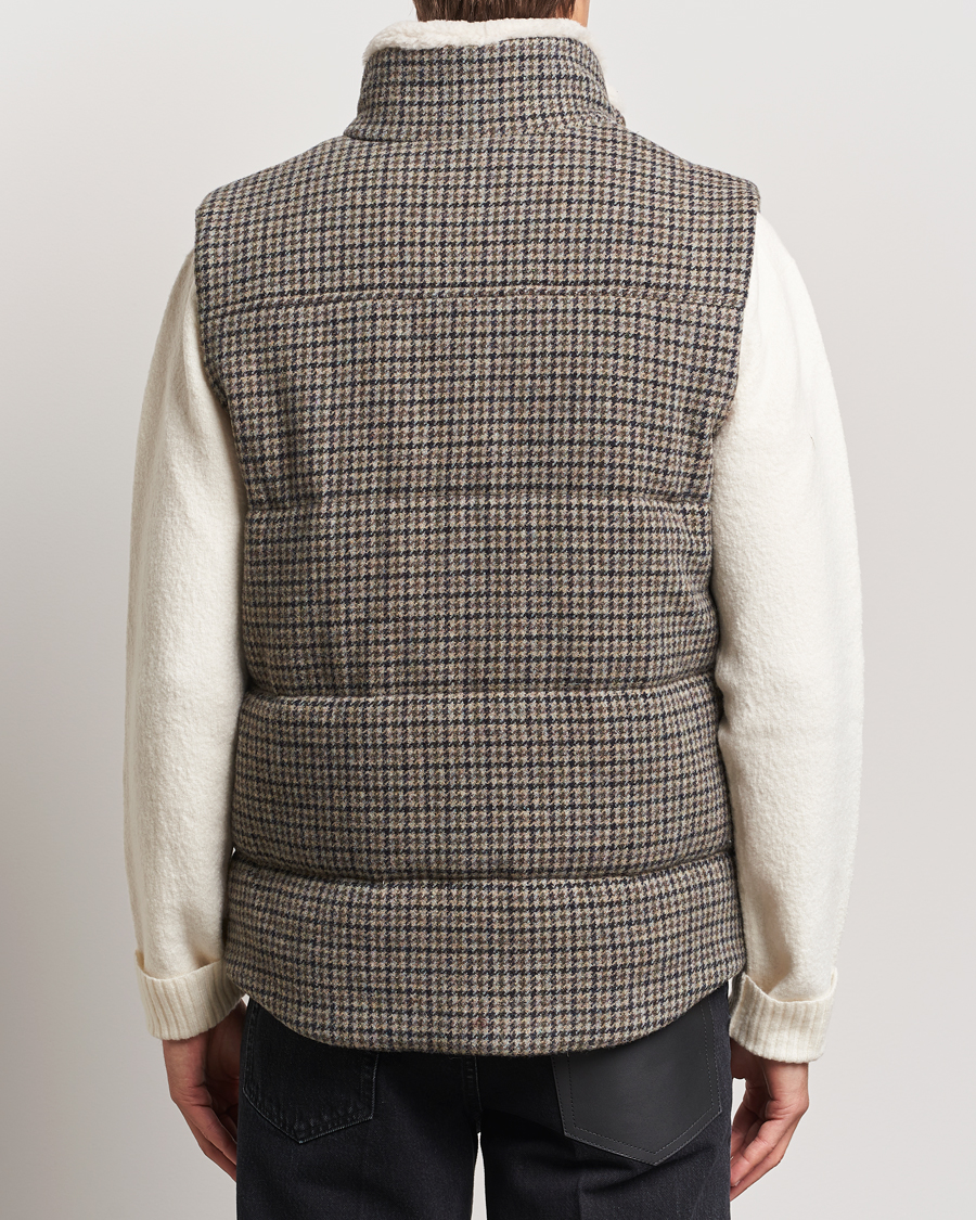 Herren | Jacken | Valstar | Shearling Collar Down Vest Grey Houndstooth