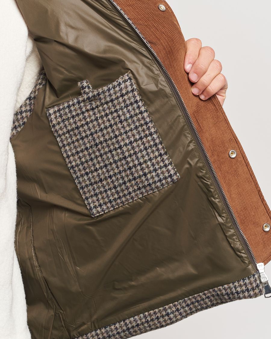 Herren | Jacken | Valstar | Shearling Collar Down Vest Grey Houndstooth