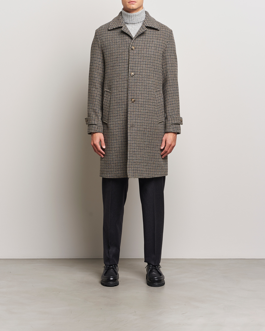 Herren | Jacken | Valstar | Marcello Wool Overcoat Grey Houndstooth