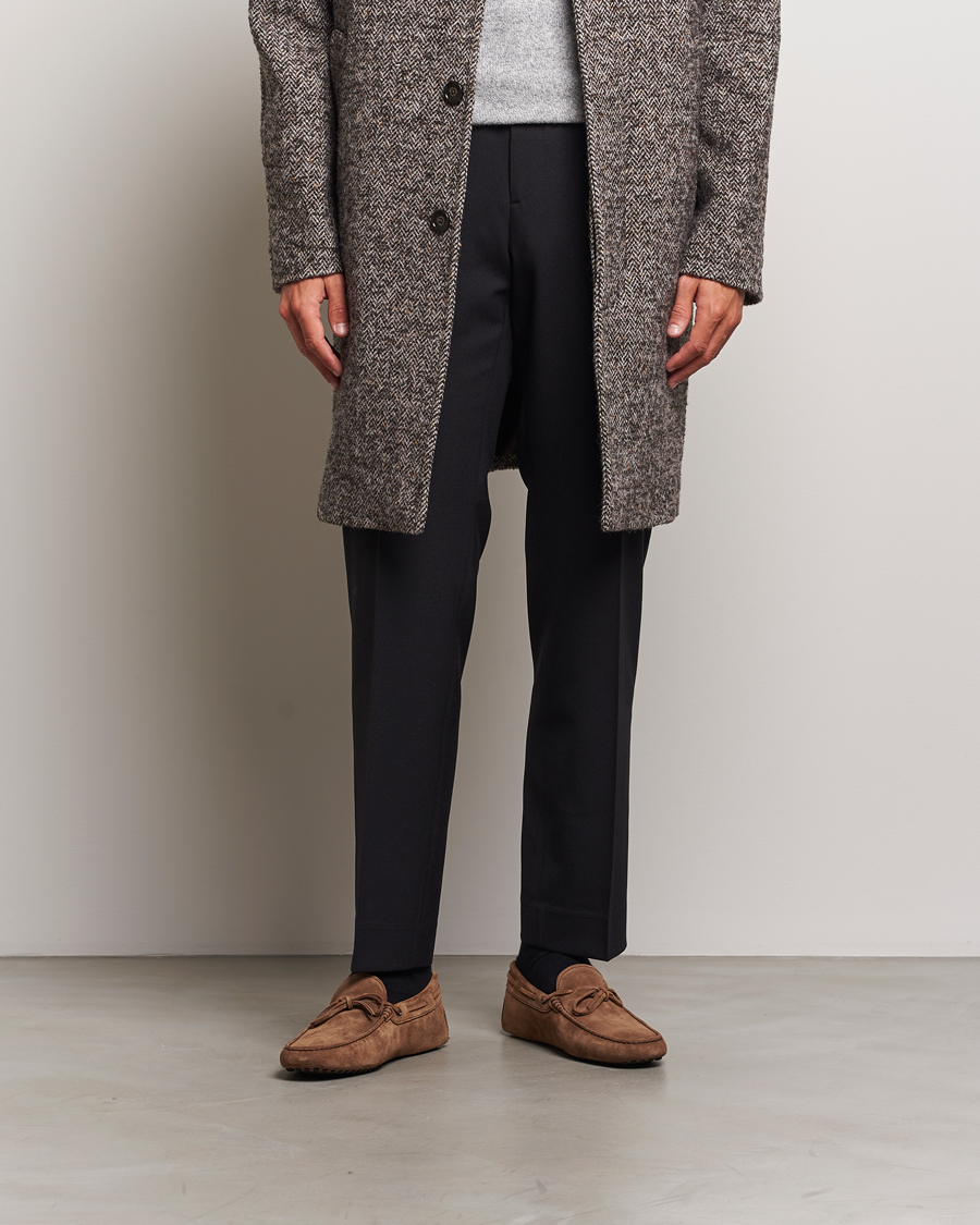 Herren | Tod's Winter Shearling Gommino Brown Suede | Tod's | Winter Shearling Gommino Brown Suede