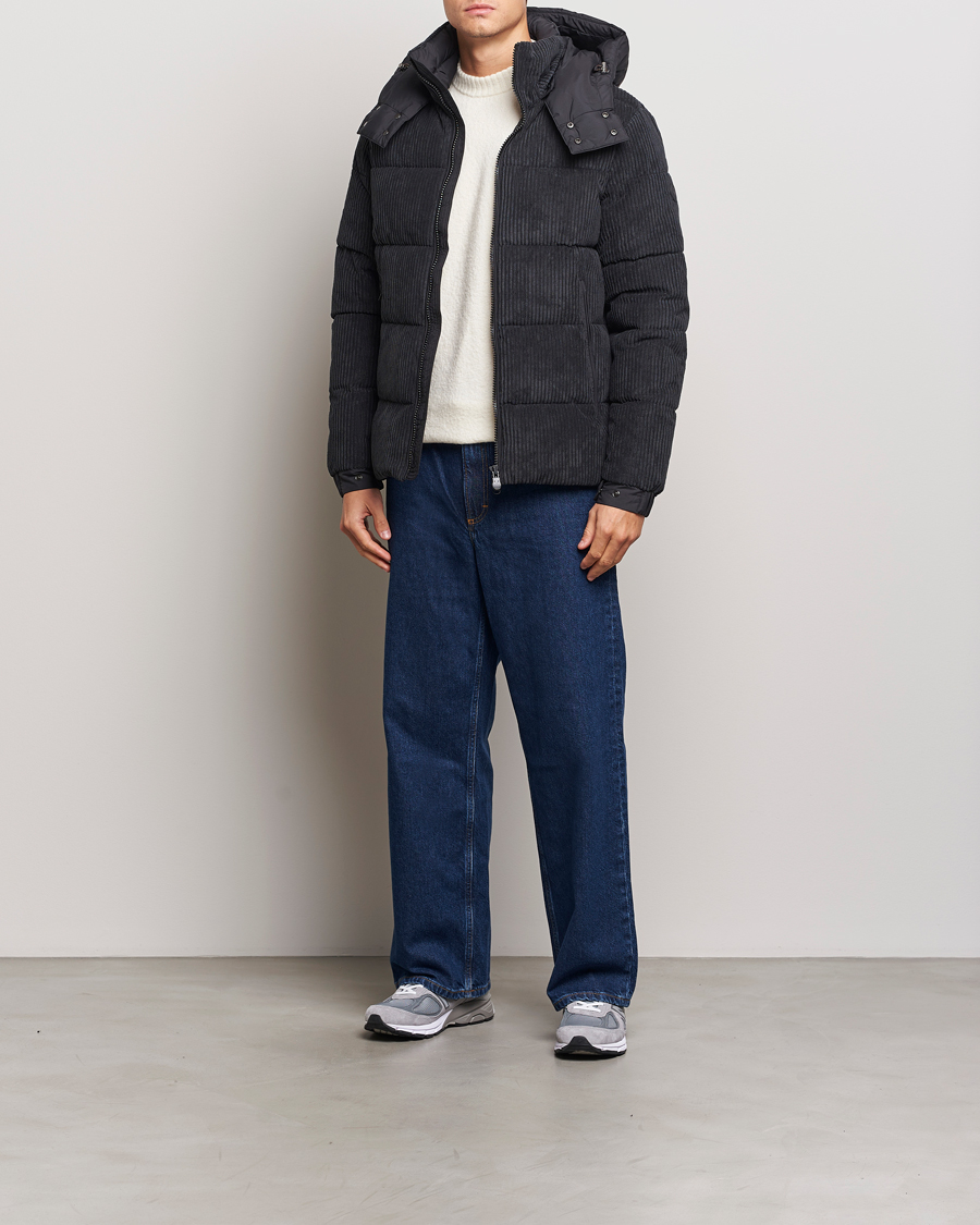 Herren | Jacken | Save The Duck | Albus Cord Padded Puffer Jacket Black
