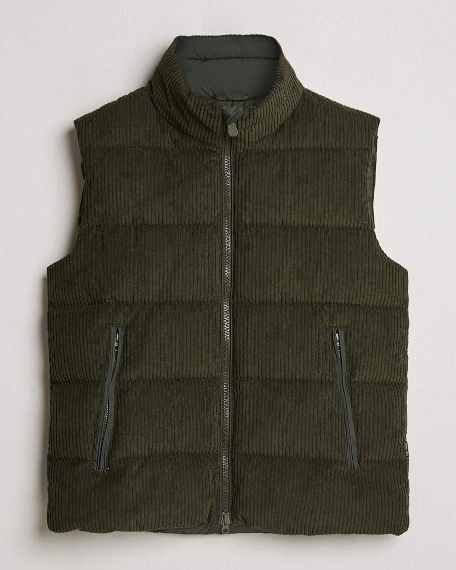 Herren | Jacken | Save The Duck | Euriops Cord Padded Vest Land Green