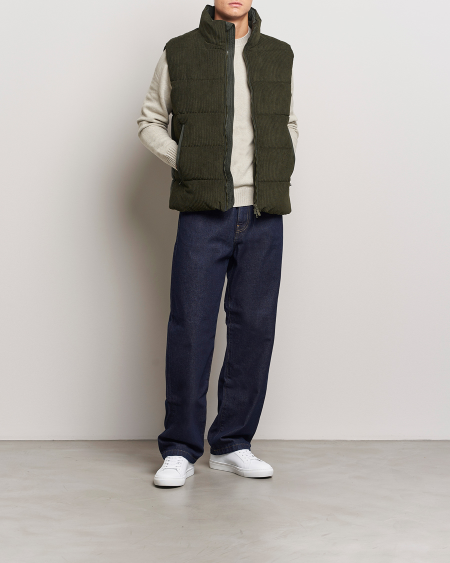 Herren | Jacken | Save The Duck | Euriops Cord Padded Vest Land Green