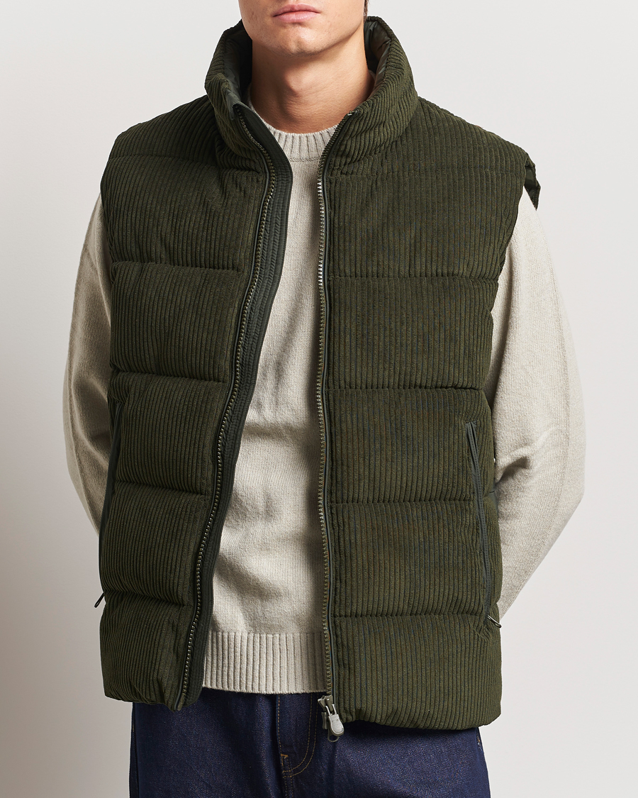 Herren | Jacken | Save The Duck | Euriops Cord Padded Vest Land Green