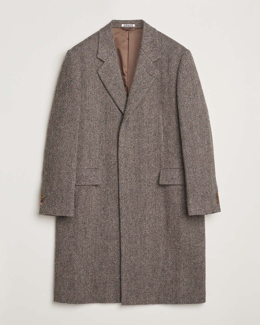 Herren | Jacken | Auralee | Wool Tweed Chesterfield Coat Khaki