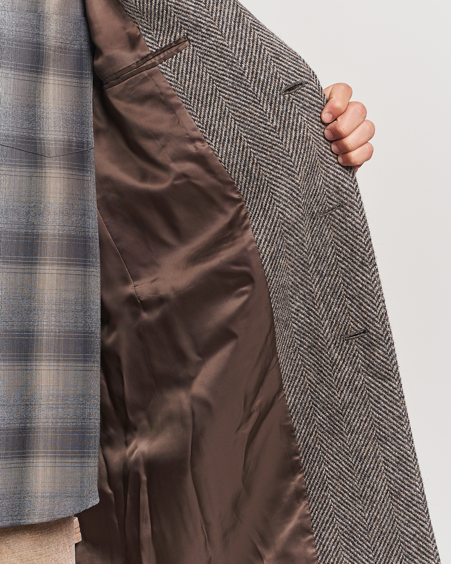 Herren | Jacken | Auralee | Wool Tweed Chesterfield Coat Khaki