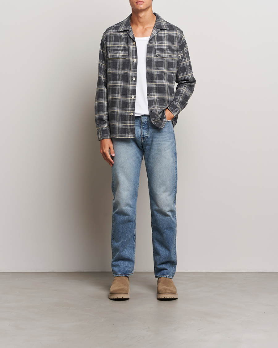 Herren | Hemden | Sunflower | Flannel Pocket Shirt Grey Check