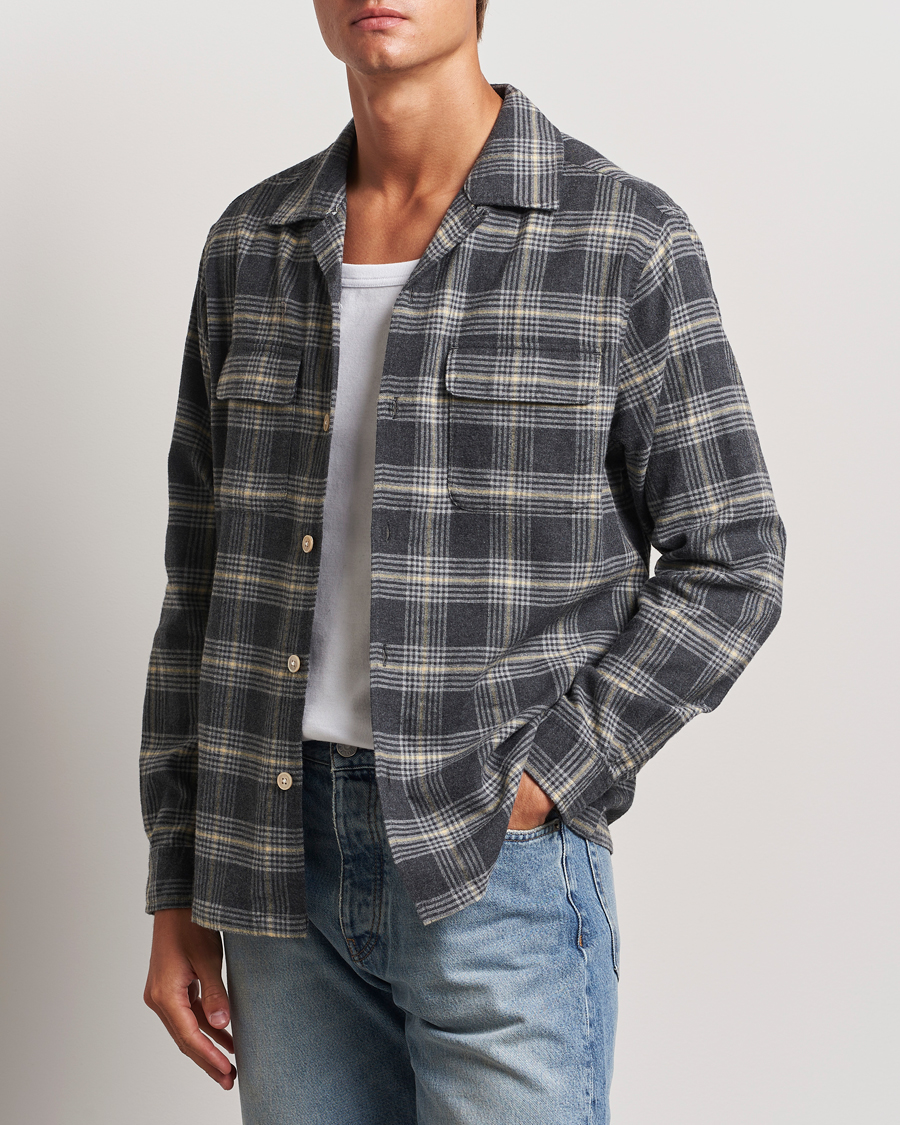 Herren | Hemden | Sunflower | Flannel Pocket Shirt Grey Check
