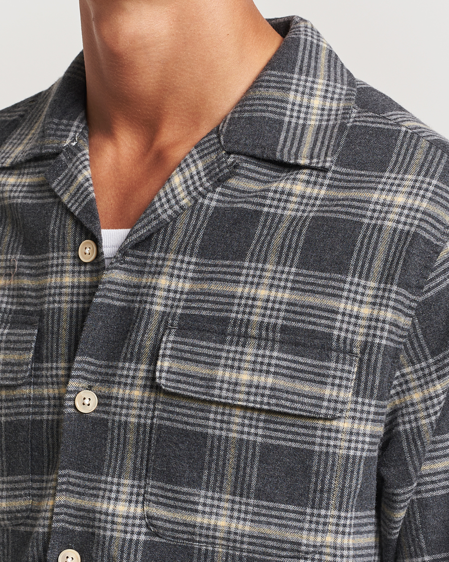 Herren | Hemden | Sunflower | Flannel Pocket Shirt Grey Check
