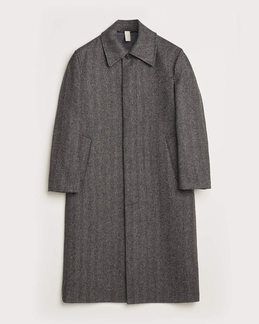 Herren | Jacken | Sunflower | Herringbone Wool Coat Antracite