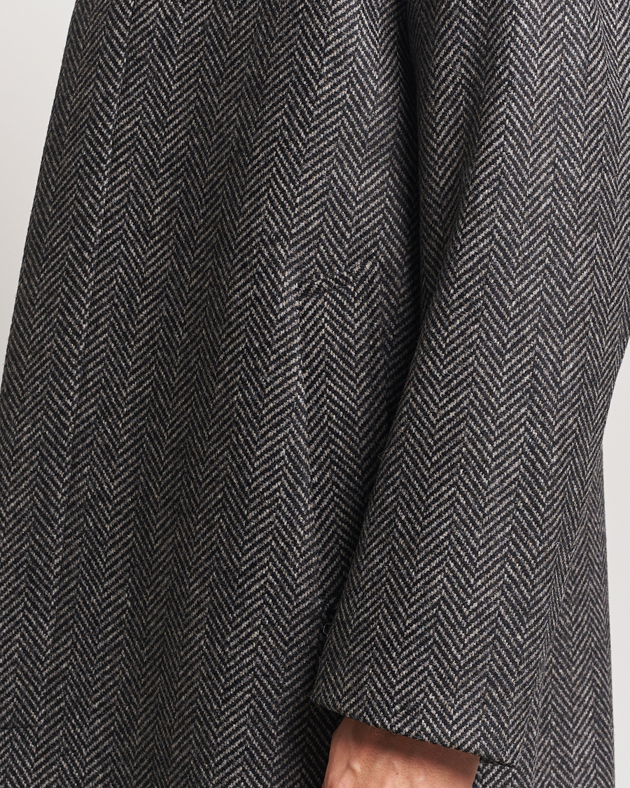 Herren | Jacken | Sunflower | Herringbone Wool Coat Antracite