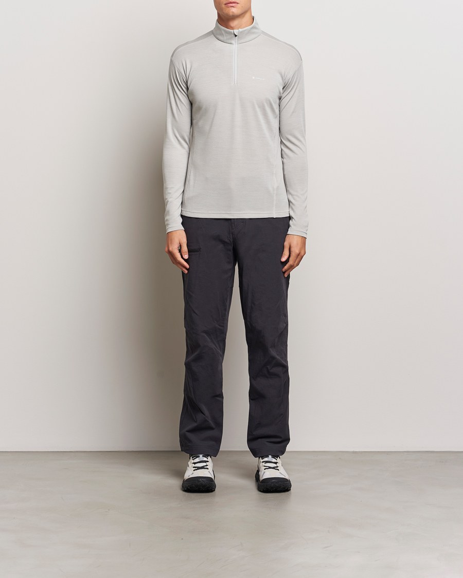 Herren | T-Shirts | Snow Peak | Wool Blend Half Zip T-Shirt Icegrey