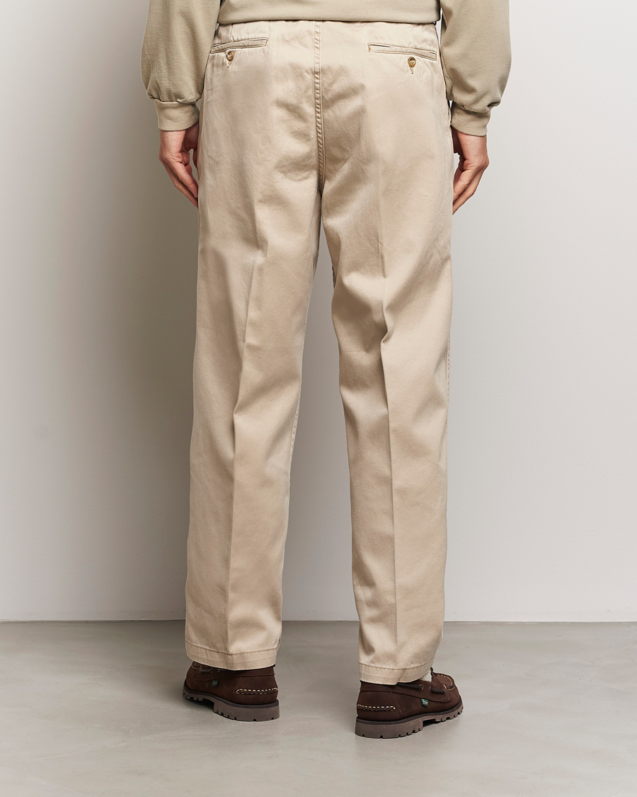 Herren | Hosen | orSlow | Two Tuck Wide Trousers Khaki