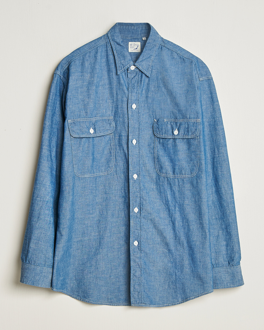 Herren | Hemden | orSlow | Chambray Work Shirt Blue