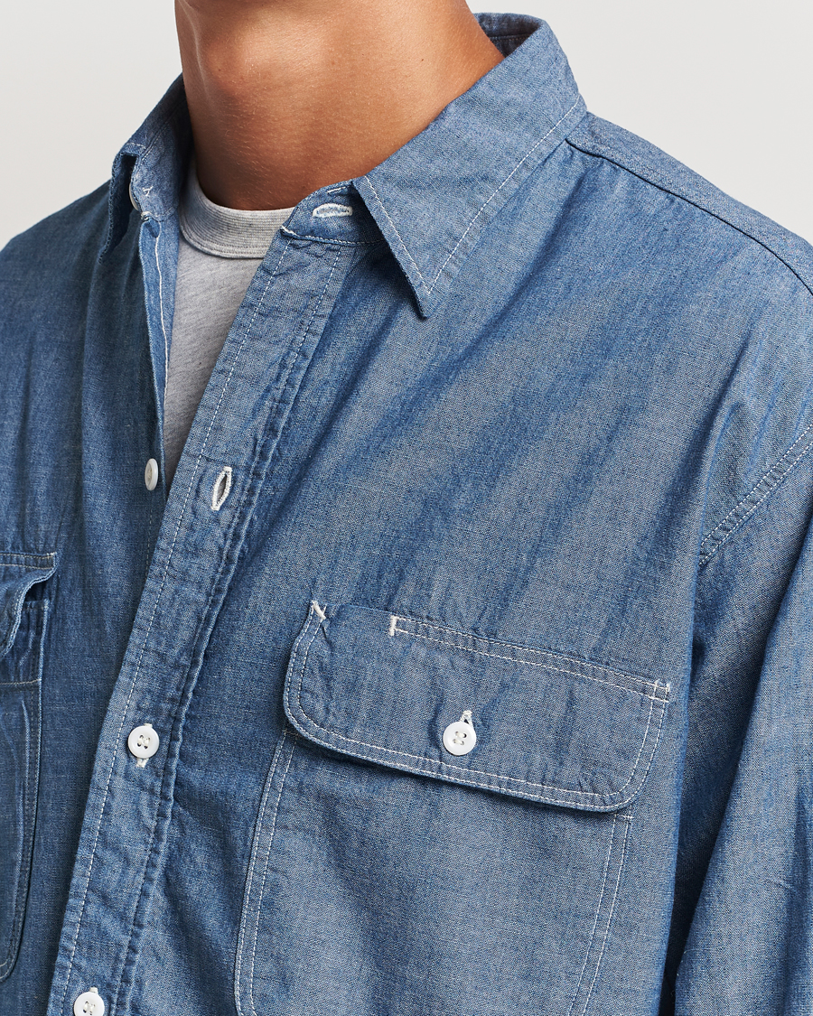 Herren | Hemden | orSlow | Chambray Work Shirt Blue