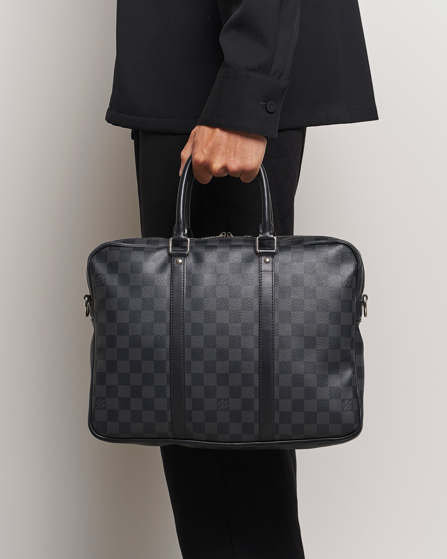 Herren | Louis Vuitton Pre-Owned Porte-Documents Voyage Briefcase Damier Graphite | Louis Vuitton Pre-Owned | Porte-Documents Voyage Briefcase Damier Graphite