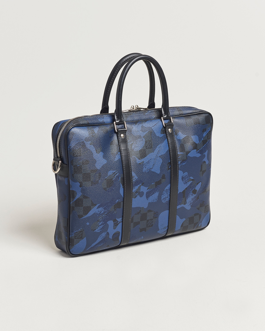 Herren | Louis Vuitton Pre-Owned Porte-Documents Voyage Briefcase Navy Blue | Louis Vuitton Pre-Owned | Porte-Documents Voyage Briefcase Navy Blue