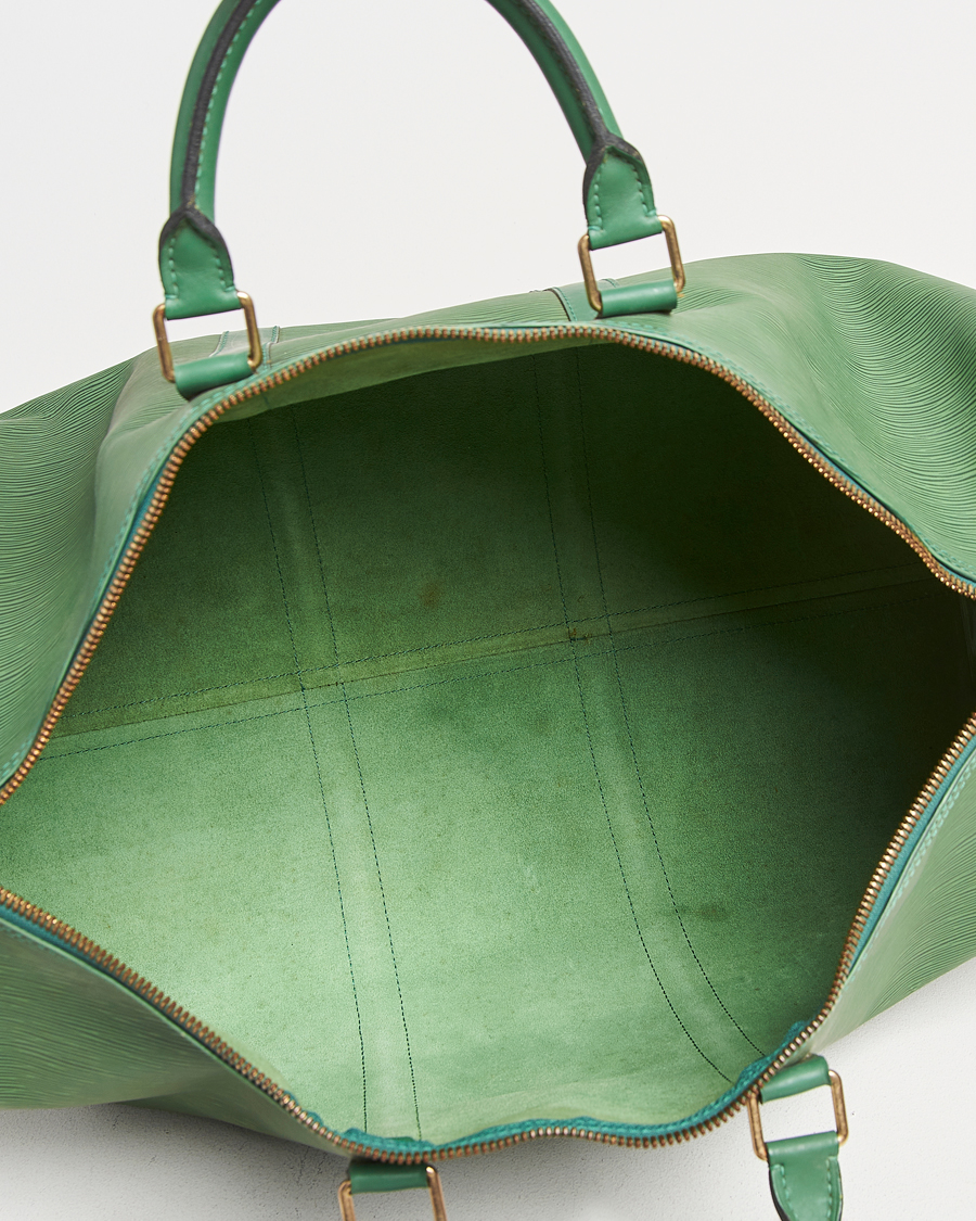 Herren | Louis Vuitton Pre-Owned Keepall 50 EPI Leather Bag Green | Louis Vuitton Pre-Owned | Keepall 50 EPI Leather Bag Green