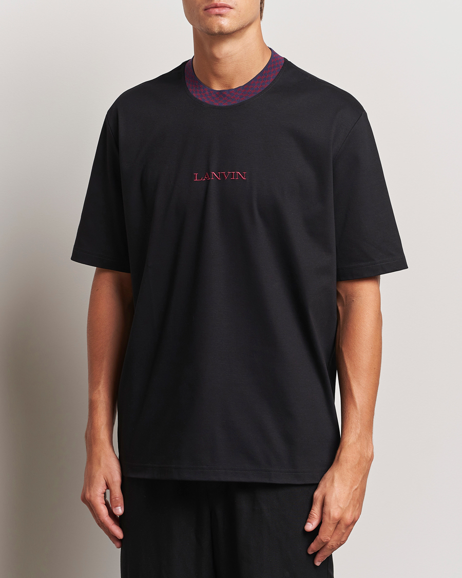 Herren | T-Shirts | Lanvin | Curb Detail Logo T-Shirt Black