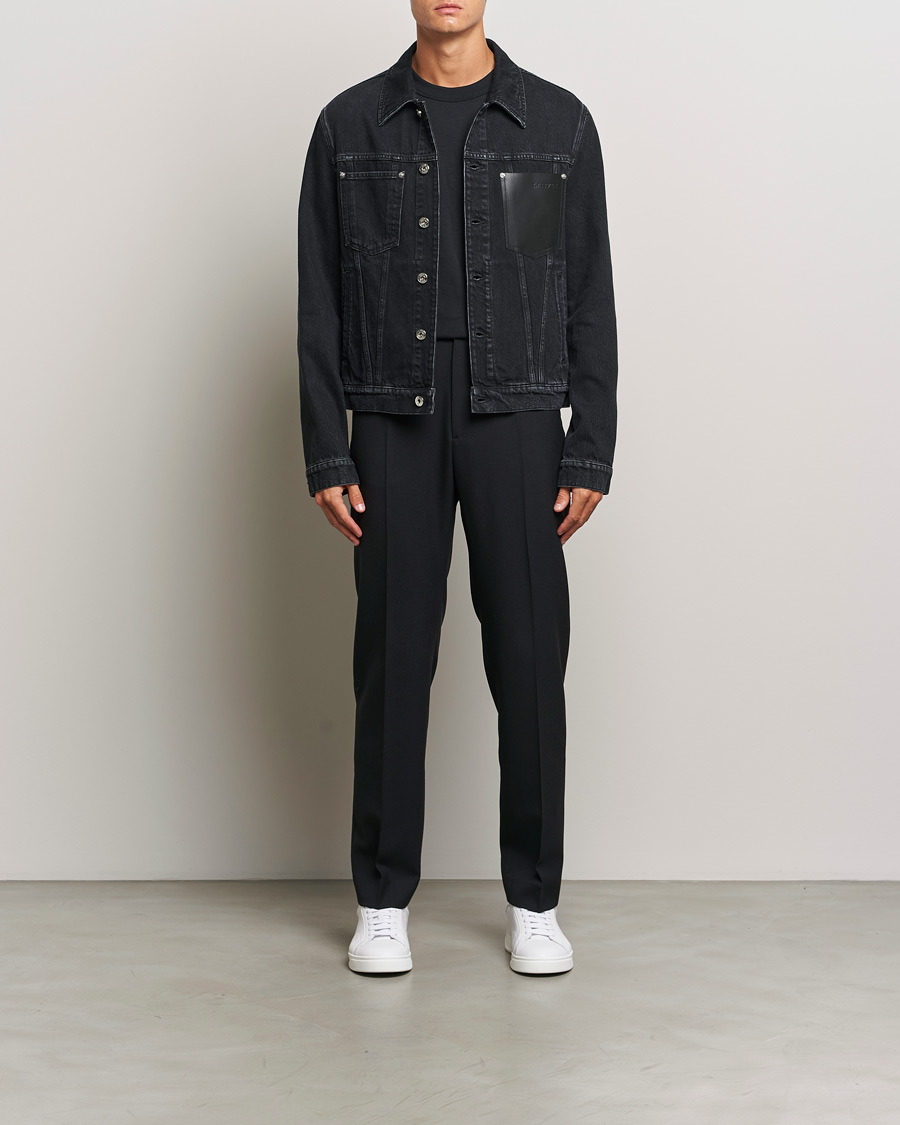 Herren | Jacken | Lanvin | Leather Pocket Denim Jacket Black