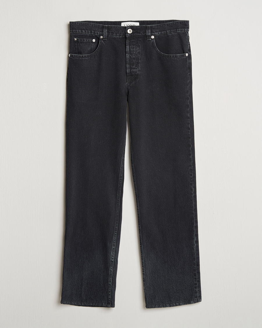 Herren | Jeans | Lanvin | Leather Pocket Denim Pants Black