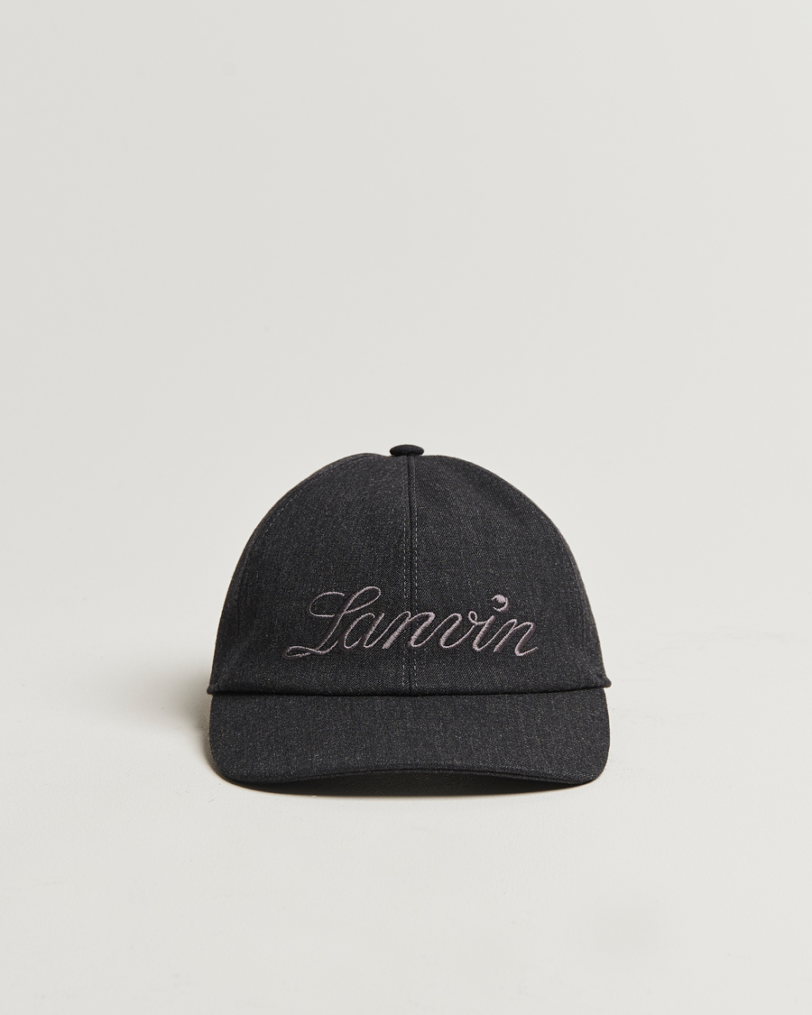 Herren | Lanvin Flannel Baseball Cap Anthracite | Lanvin | Flannel Baseball Cap Anthracite