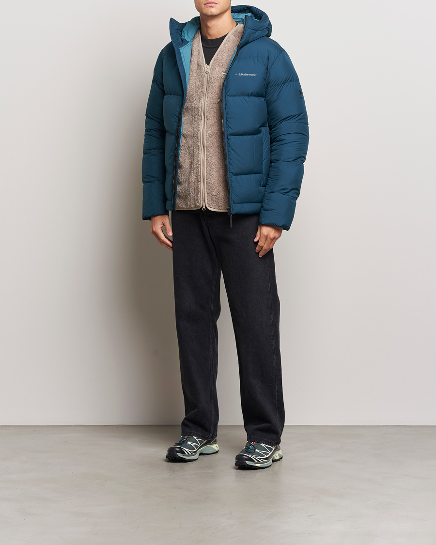 Herren | Jacken | Peak Performance | Rivel Down Hooded Jacket Ininity Teel