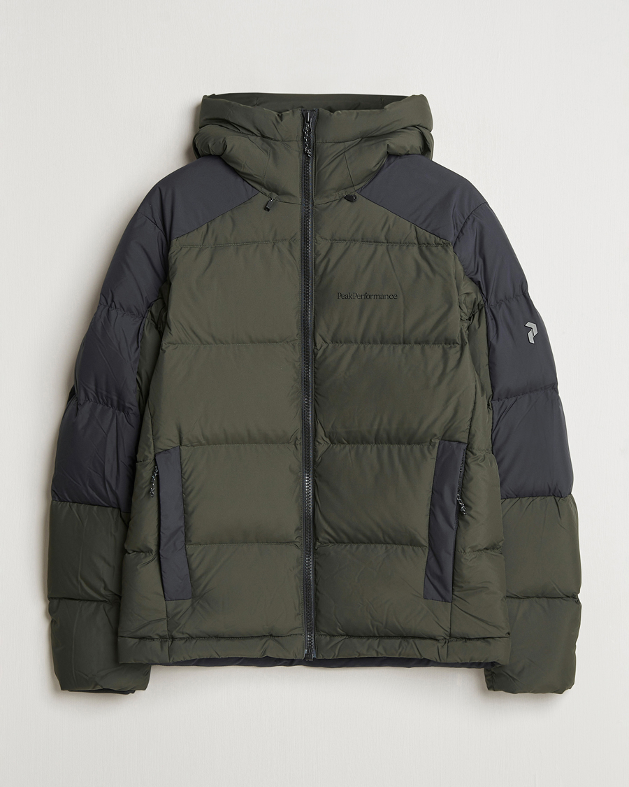 Herren | Jacken | Peak Performance | Down Puffer Hood Jacket Olive Extreme