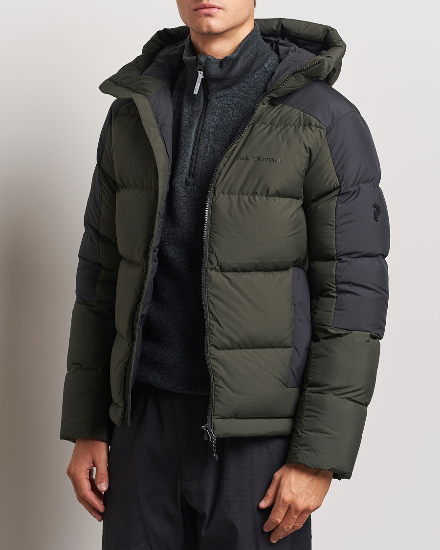 Herren | Jacken | Peak Performance | Down Puffer Hood Jacket Olive Extreme