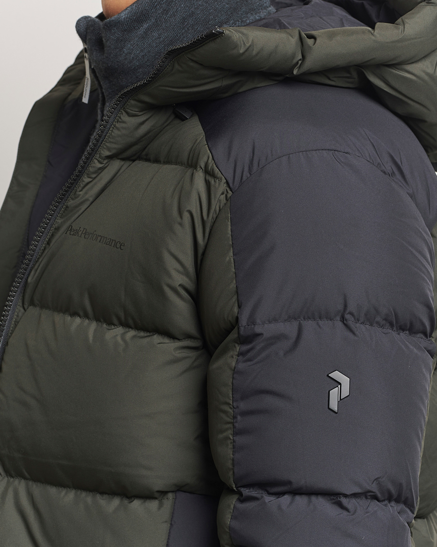 Herren | Jacken | Peak Performance | Down Puffer Hood Jacket Olive Extreme