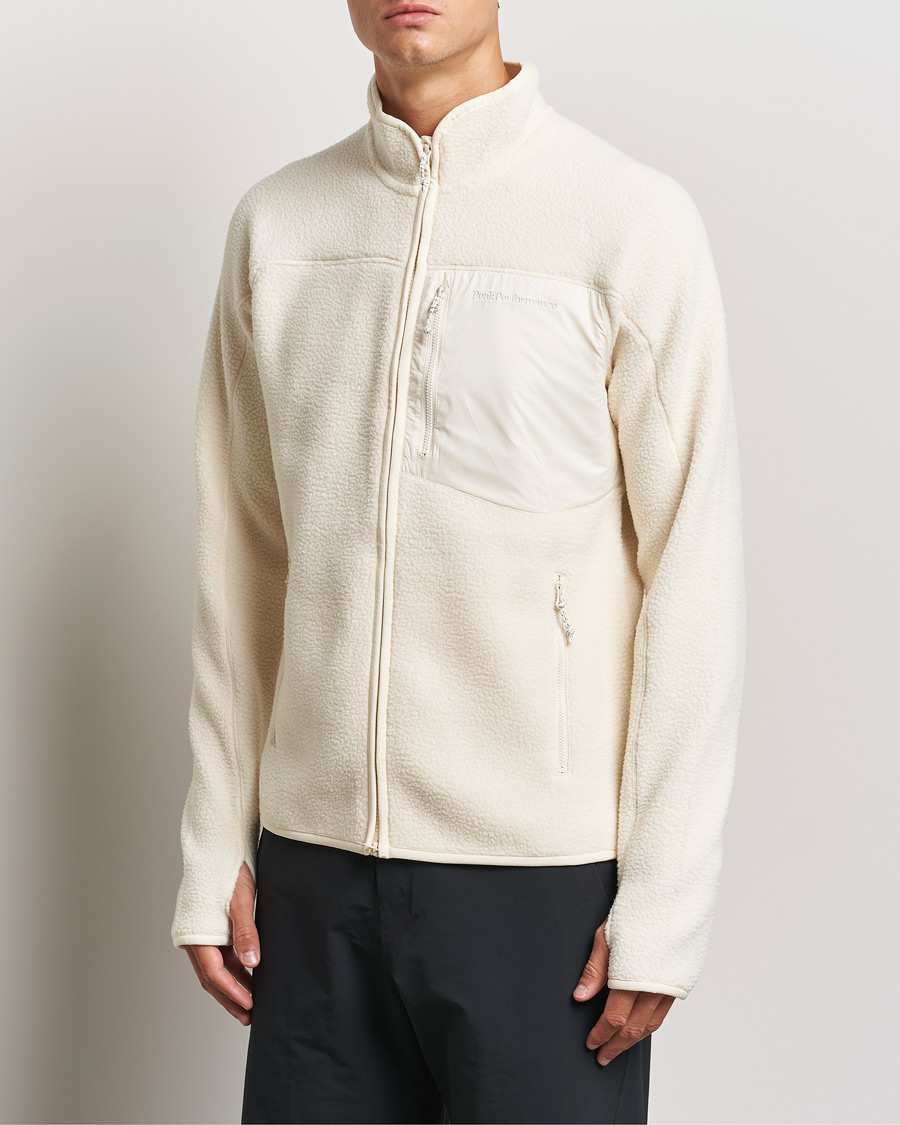 Herren | Pullover | Peak Performance | Pile Full Zip Vintage White