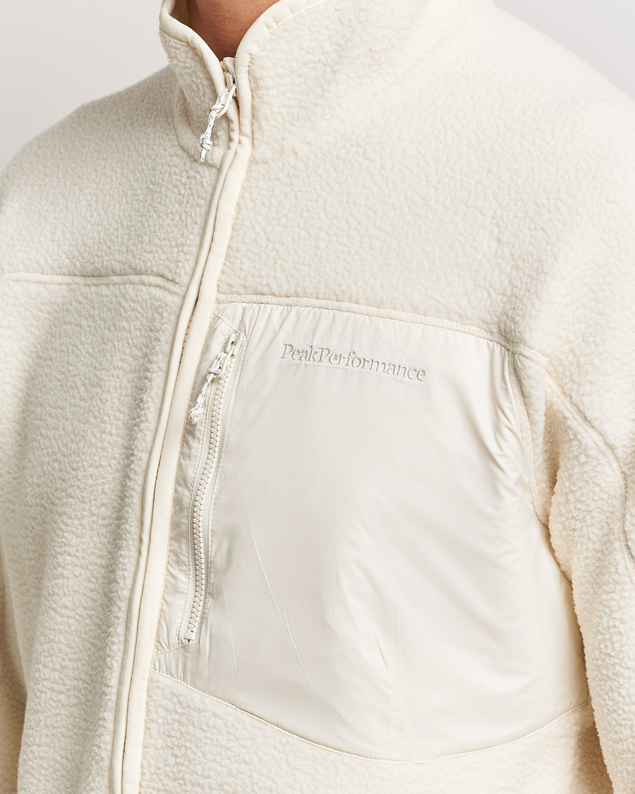 Herren | Pullover | Peak Performance | Pile Full Zip Vintage White
