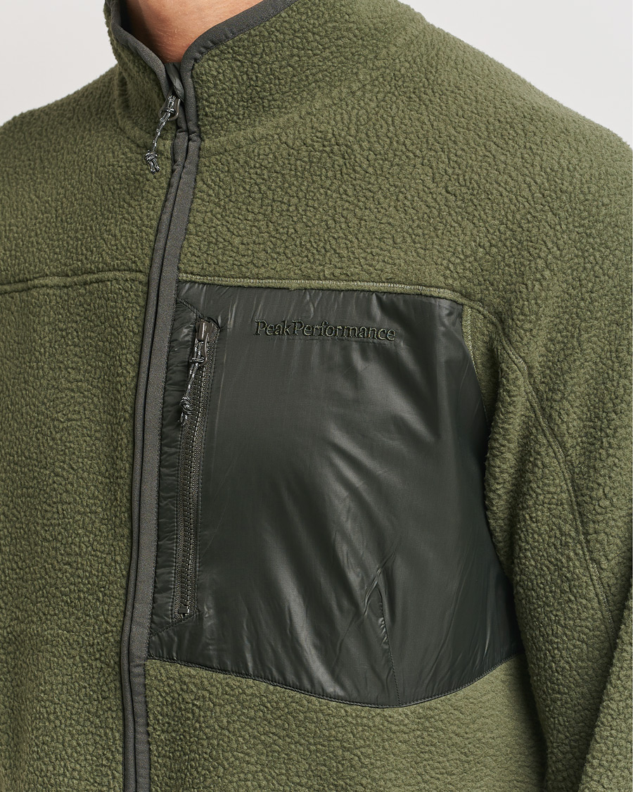 Herren | Pullover | Peak Performance | Pile Full Zip Pine Needle
