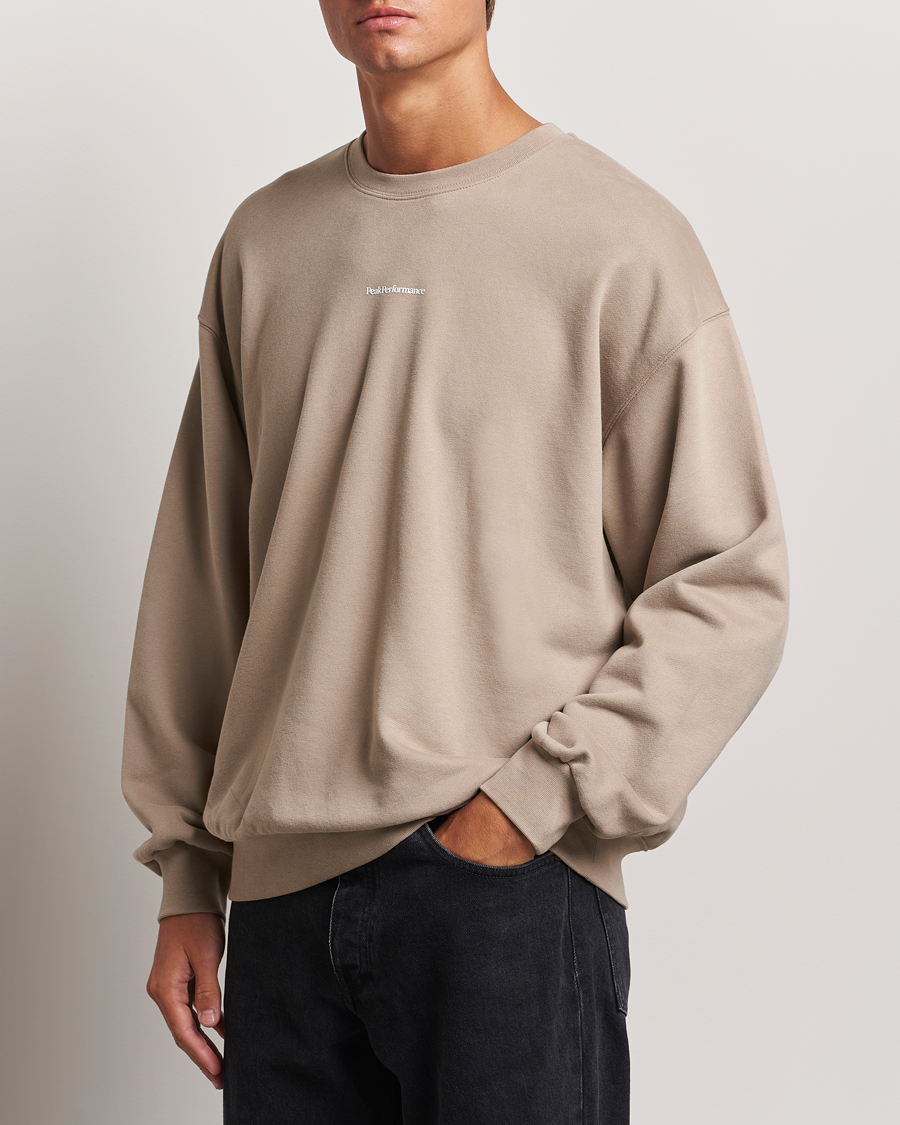 Herren | Pullover | Peak Performance | Original Terry Crew Sweatshirt Avid Beige
